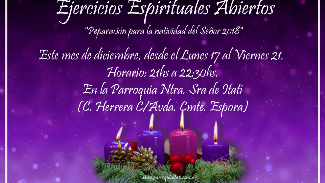 Ejercicios Espirituales Abiertos de Adviento Ejercicios Espirituales Abiertos de Adviento
